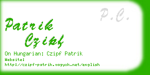 patrik czipf business card